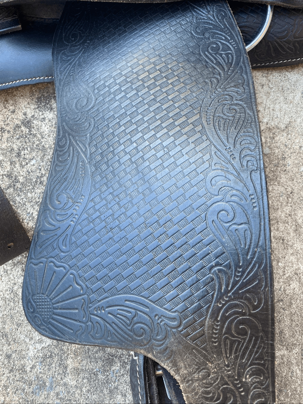 Vintage B Bar B Saddlery Western Horse 16” Saddle Black