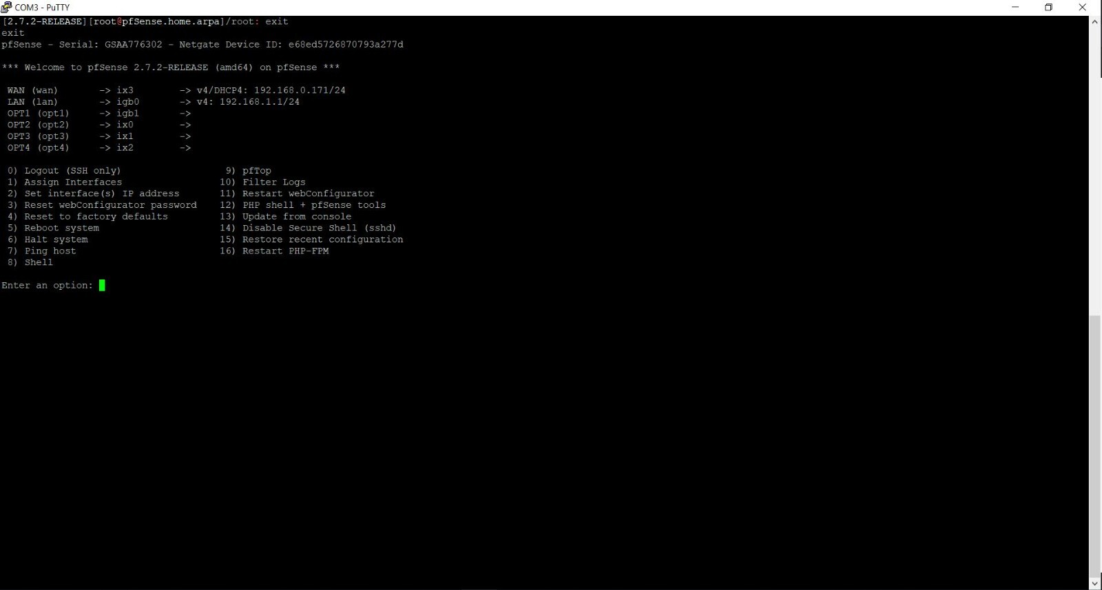 OPNsense, pfSense, Gigabit Firewall + Router + VPN, 16GB RAM, 120GB SSD, 6 Ports