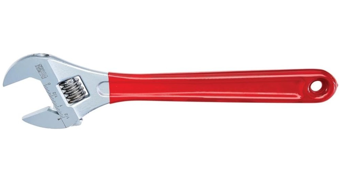 Klein Tools D507-12 12" Adjustable Wrench Extra Capacity Heavy Duty Alloy Steel
