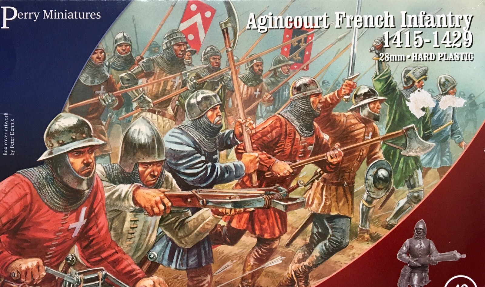 Perry Agincourt French Army 1415 - 1429 Infantry • 1 Sprue • 12 Minis