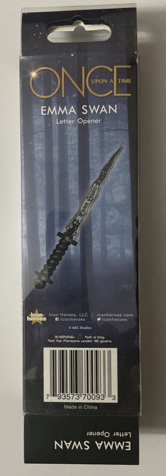 Once Upon A Time EMMA SWAN Jennifer Morrison Dark One Dagger Letter Opener NEW