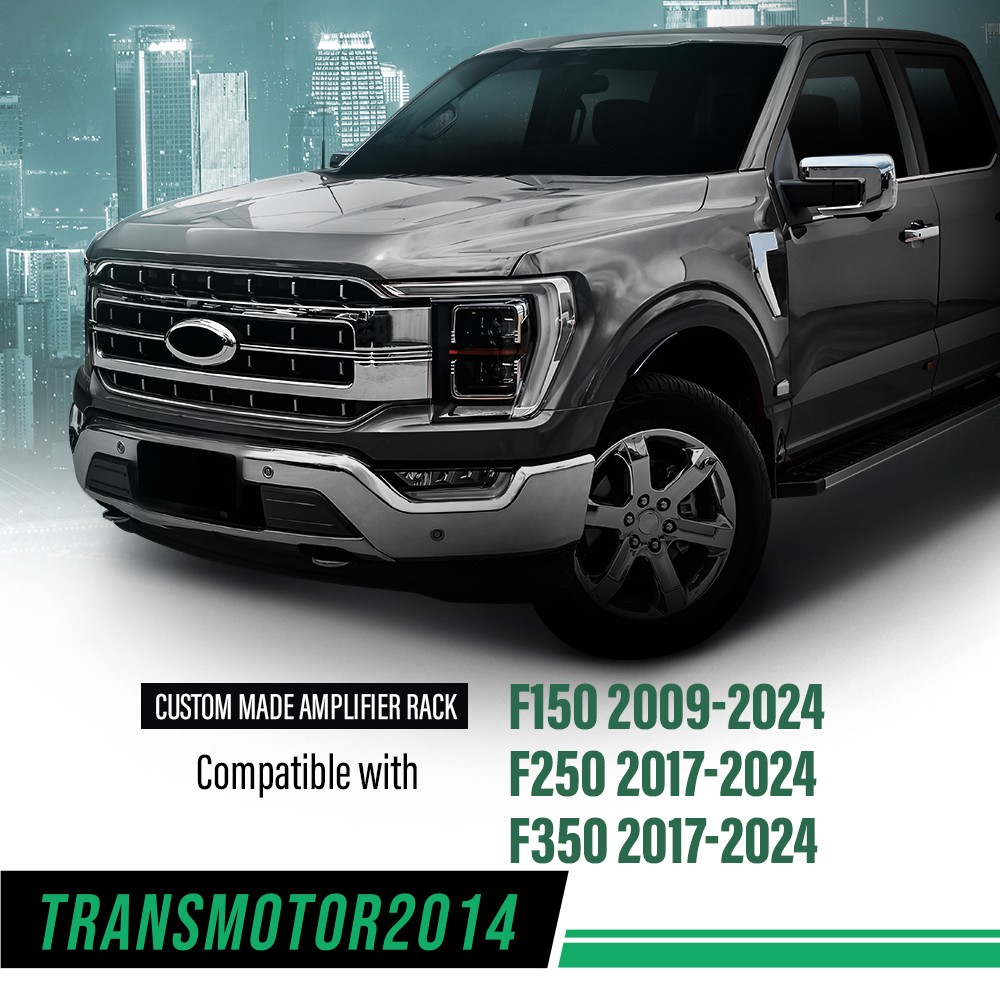 Truck Custom Made Amplifier Rack Fits 2009-2024 Ford F-150/2017-2024 F-250 F-350