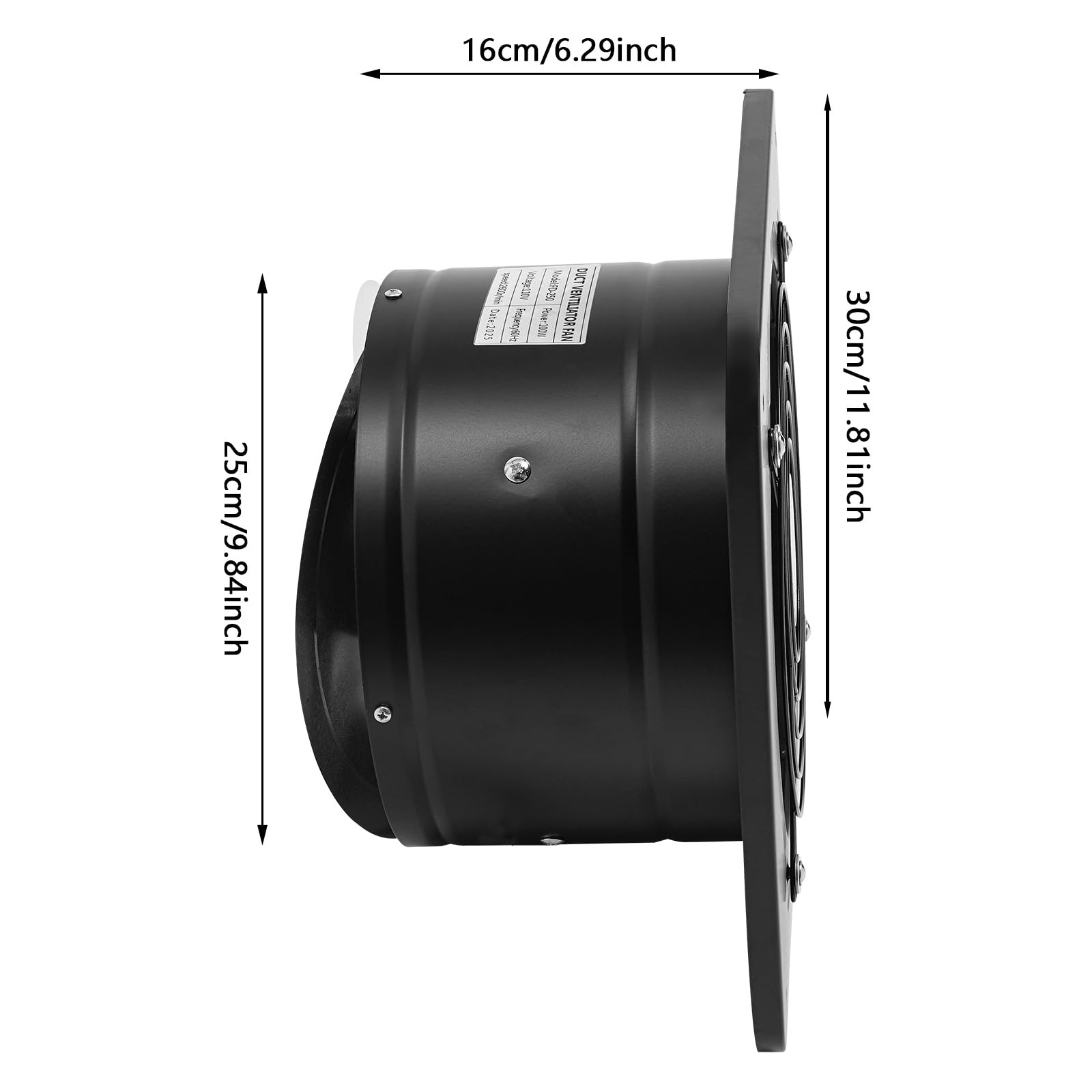 10'' Explosion Proof Exhaust Fan, 100W 741CFM Industrial Axial Flow Fan Utility