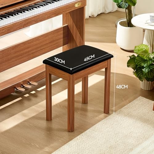 Piano Bench,Solid Keyboard Stool with Comfortable and Practical bench Wood