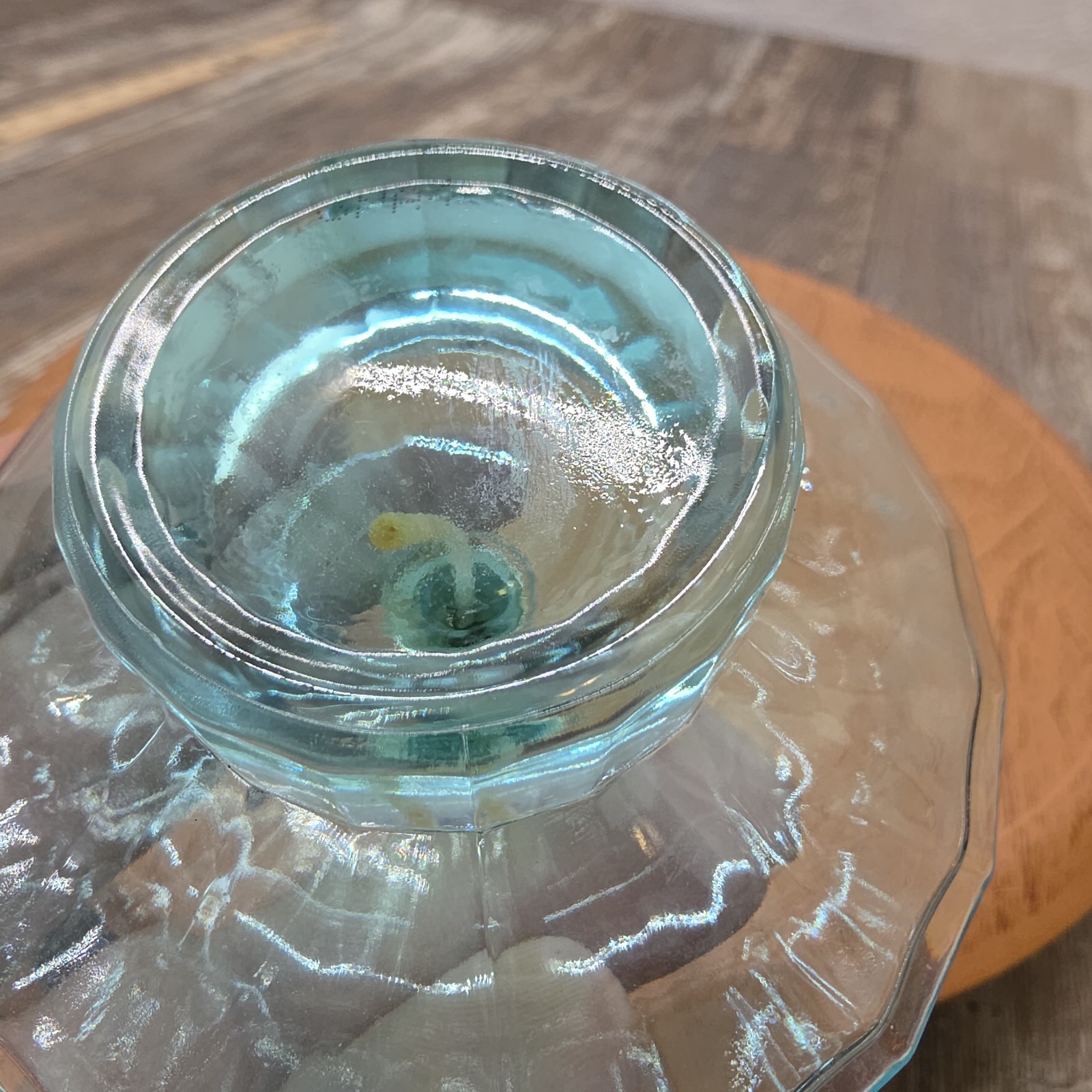 Vintage 4" Diameter Blue Perfume Bottle Atomizer With Tassle Glamor Era