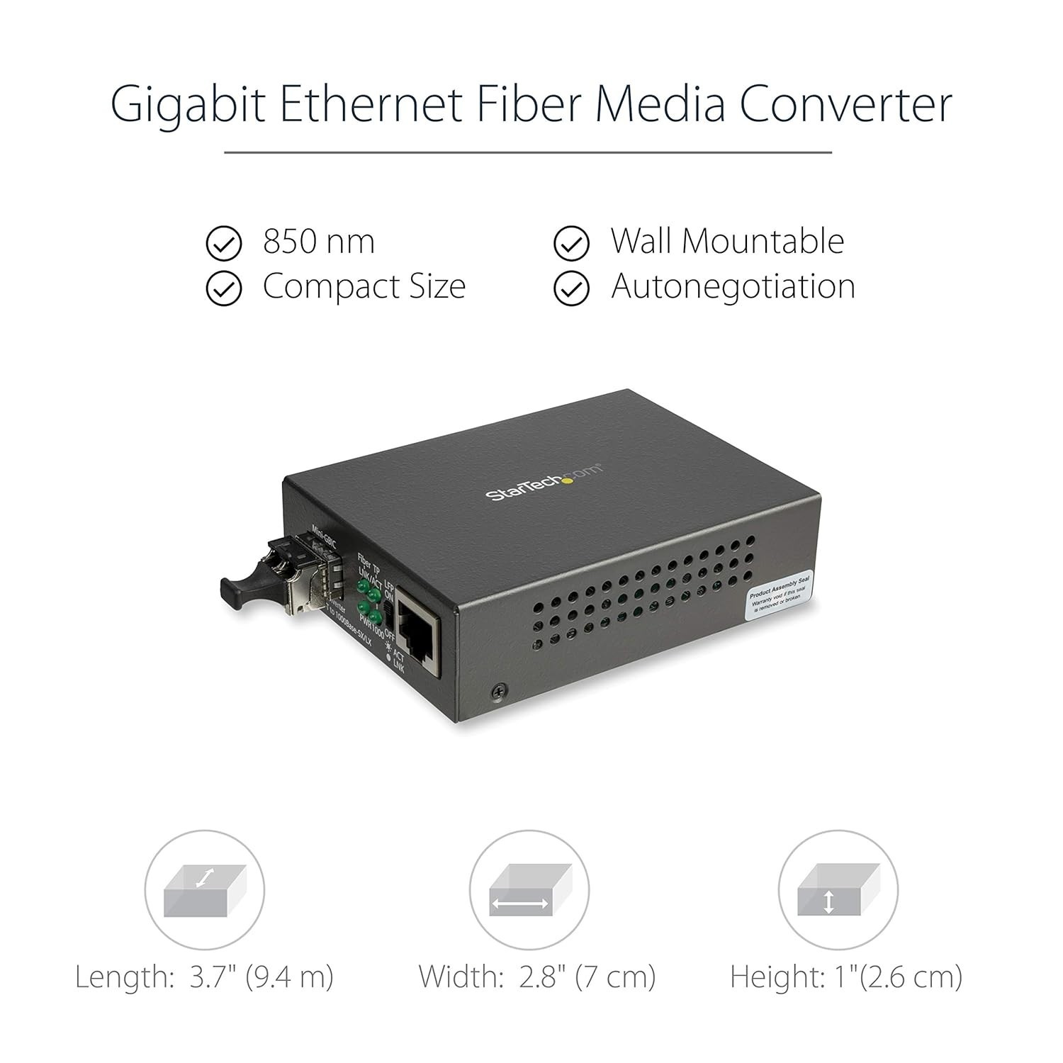 StarTech MCM1110MMLC Gigabit Ethernet Fiber Media Converter 850nm MM BRAND NEW