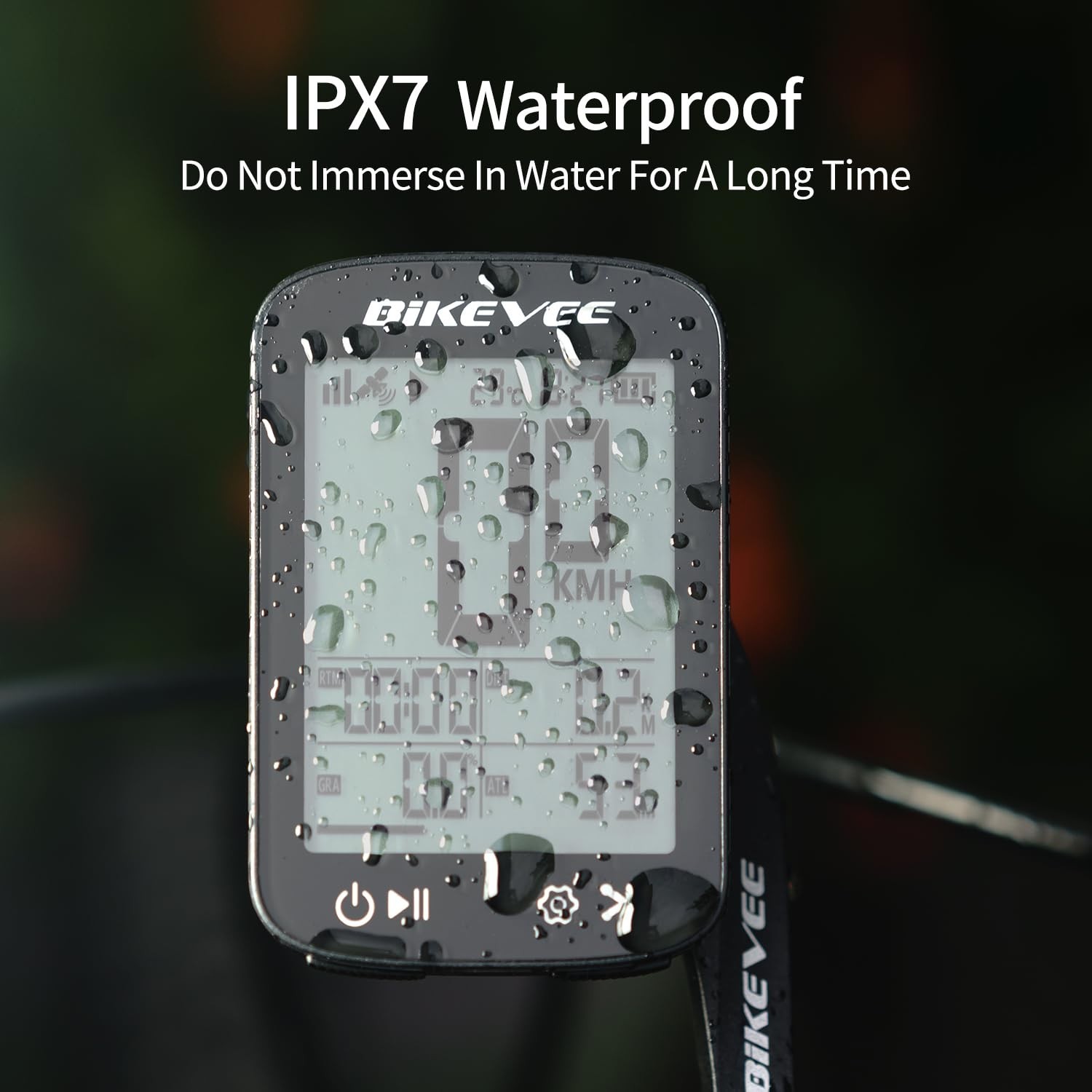 Wireless GPS Bike Computer Auto Start/Stop 2.4" LCD Waterproof Cycle Speedometer