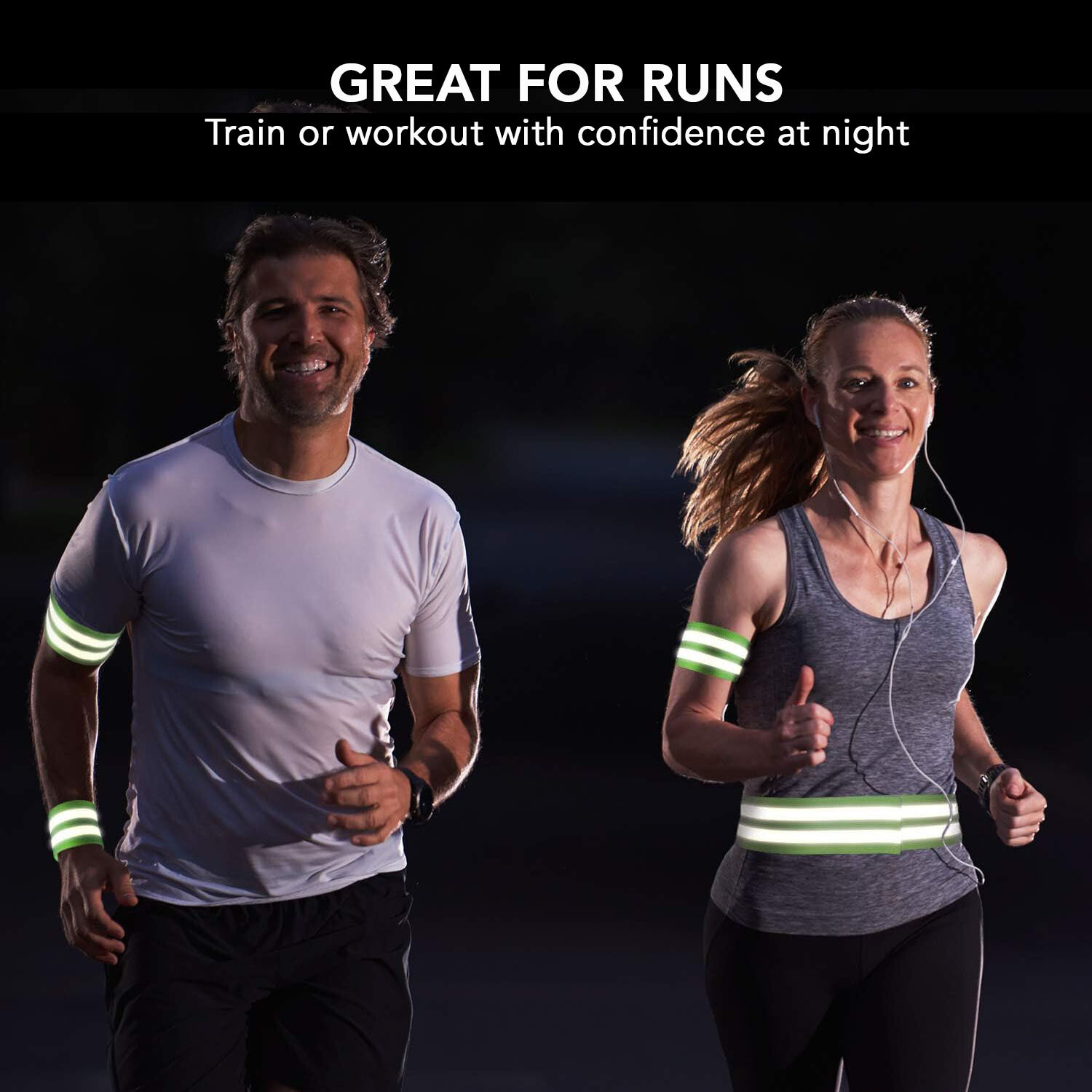 MaximalPower Reflective Band Reflector Band for Wrist Arm Ankle High Visibility