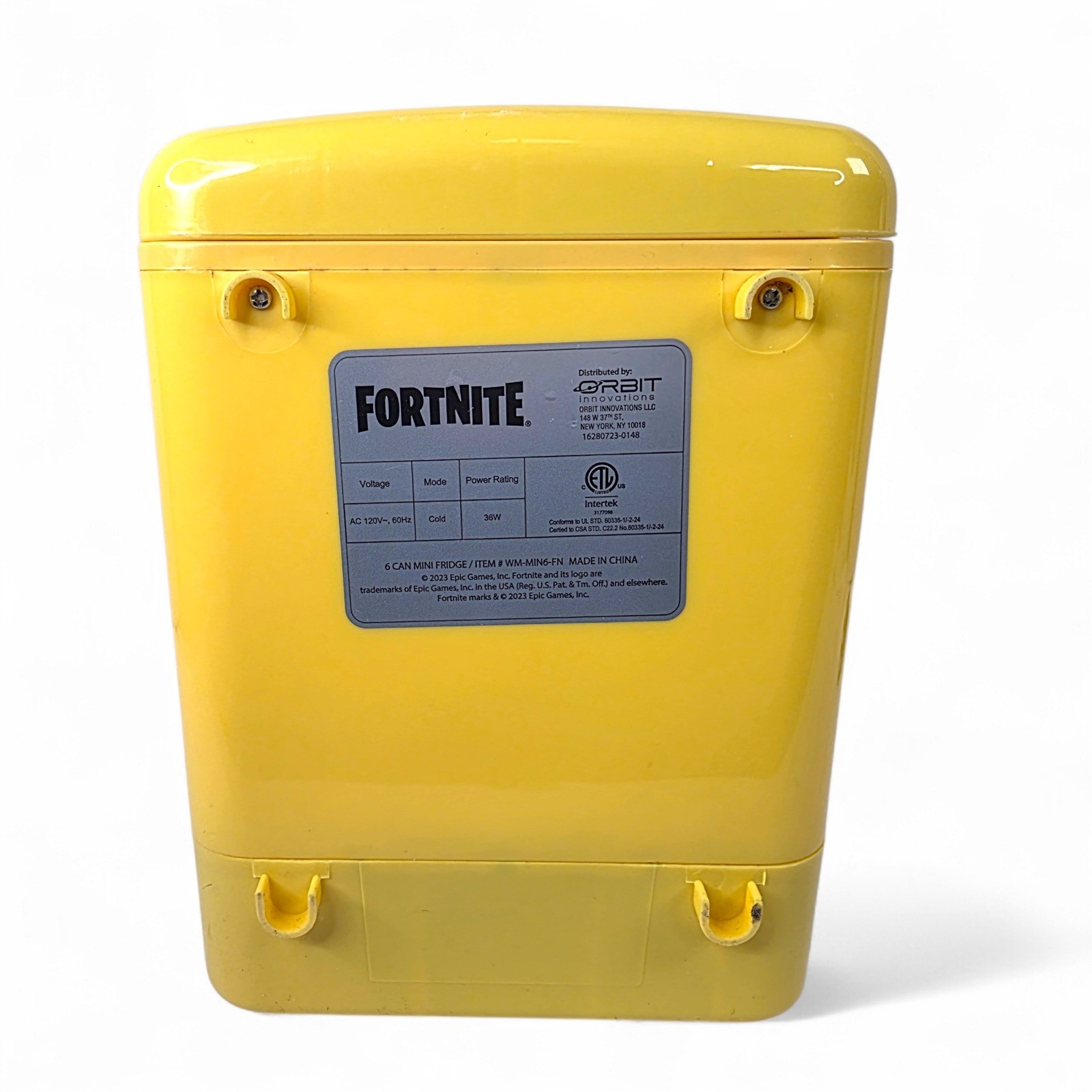 Fortnite Peely Nana Nana 6 Can Mini Fridge Yellow Portable Cooler WM-MIN6-FN