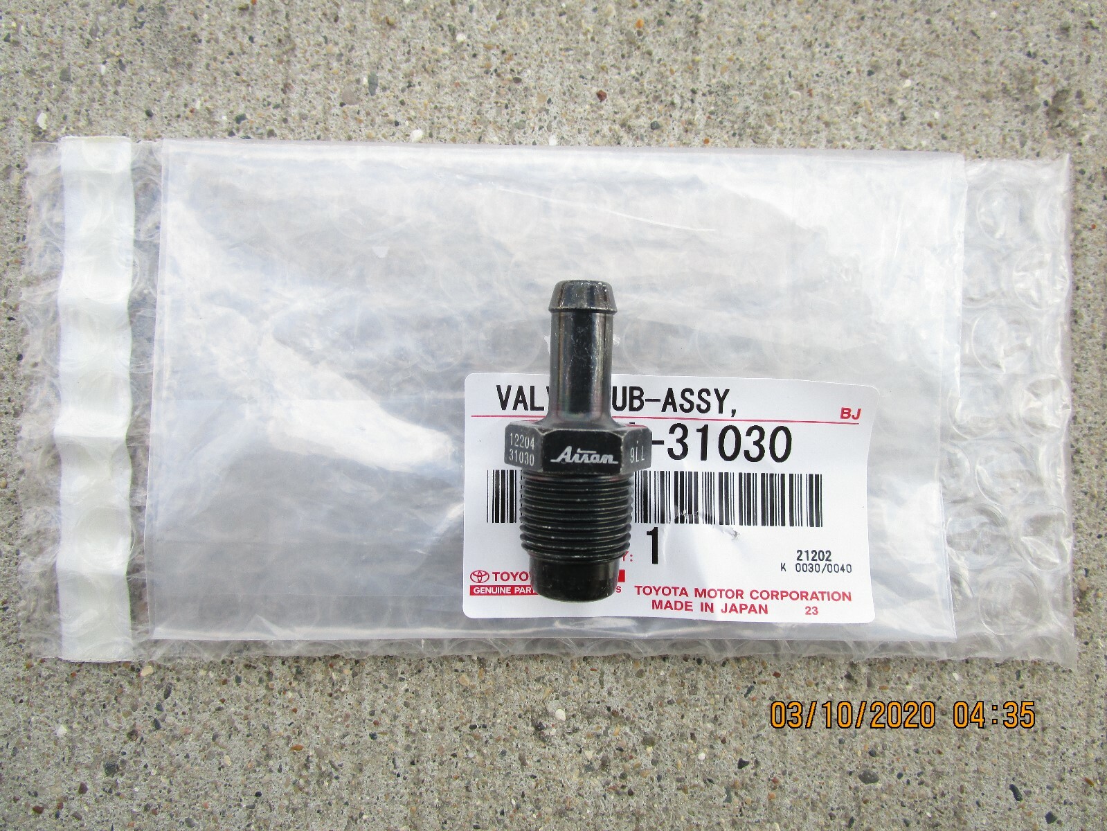 FITS: 05 - 15 TOYOTA TACOMA 4.0L V6 VENTILATION VALVE PCV SUB ASSEMBLY OEM NEW