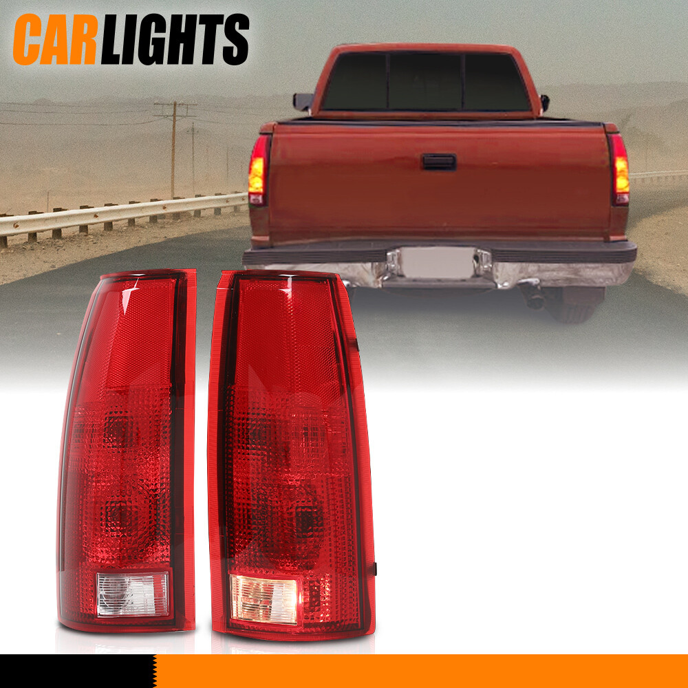 Set of 2 Tail Light Fit For 88-98 Chevy K1500 Silverado LH & RH w/ Bulb
