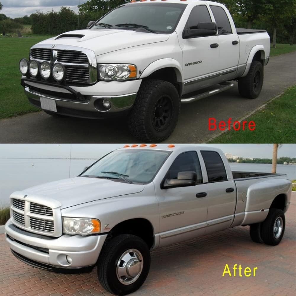 17" Polished Stainless Steel Wheel Simulators for 2003-2019 Dodge Ram 3500 Truck