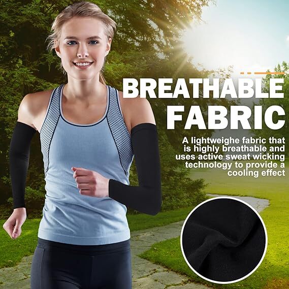 5 Pairs Cooling Arm Sleeves Cover UV Sun Protection Sports Outdoor For Men Women