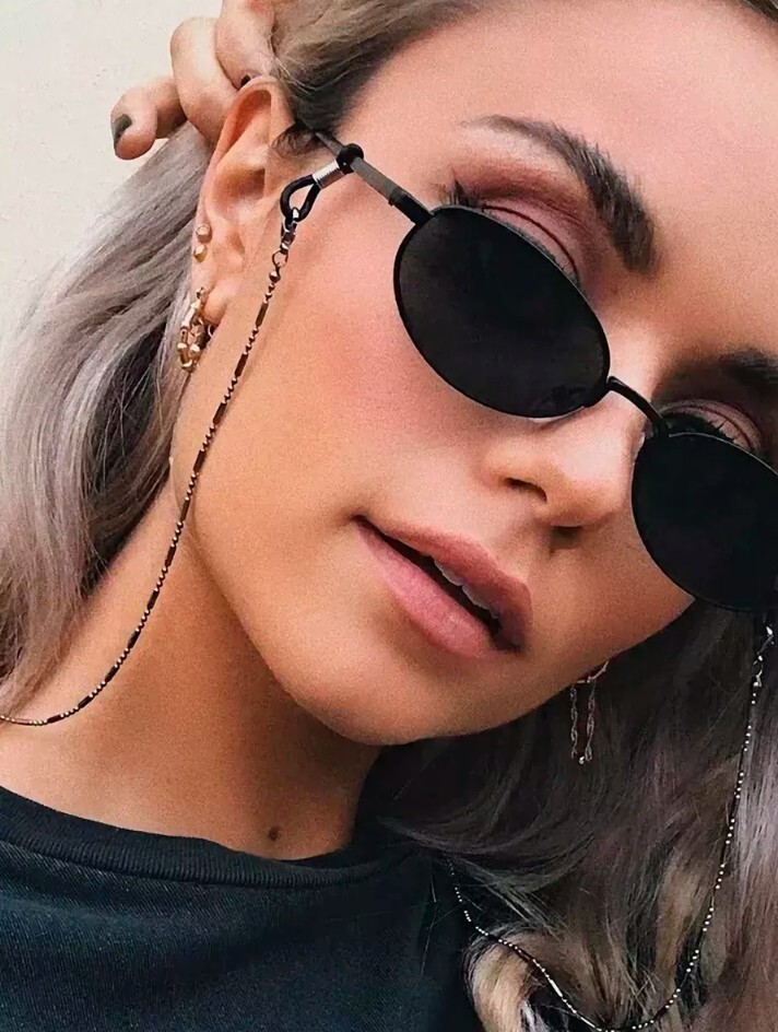 Glasses chain Silver Color Read Glasses Cord Lanyard Holder Neck Strap