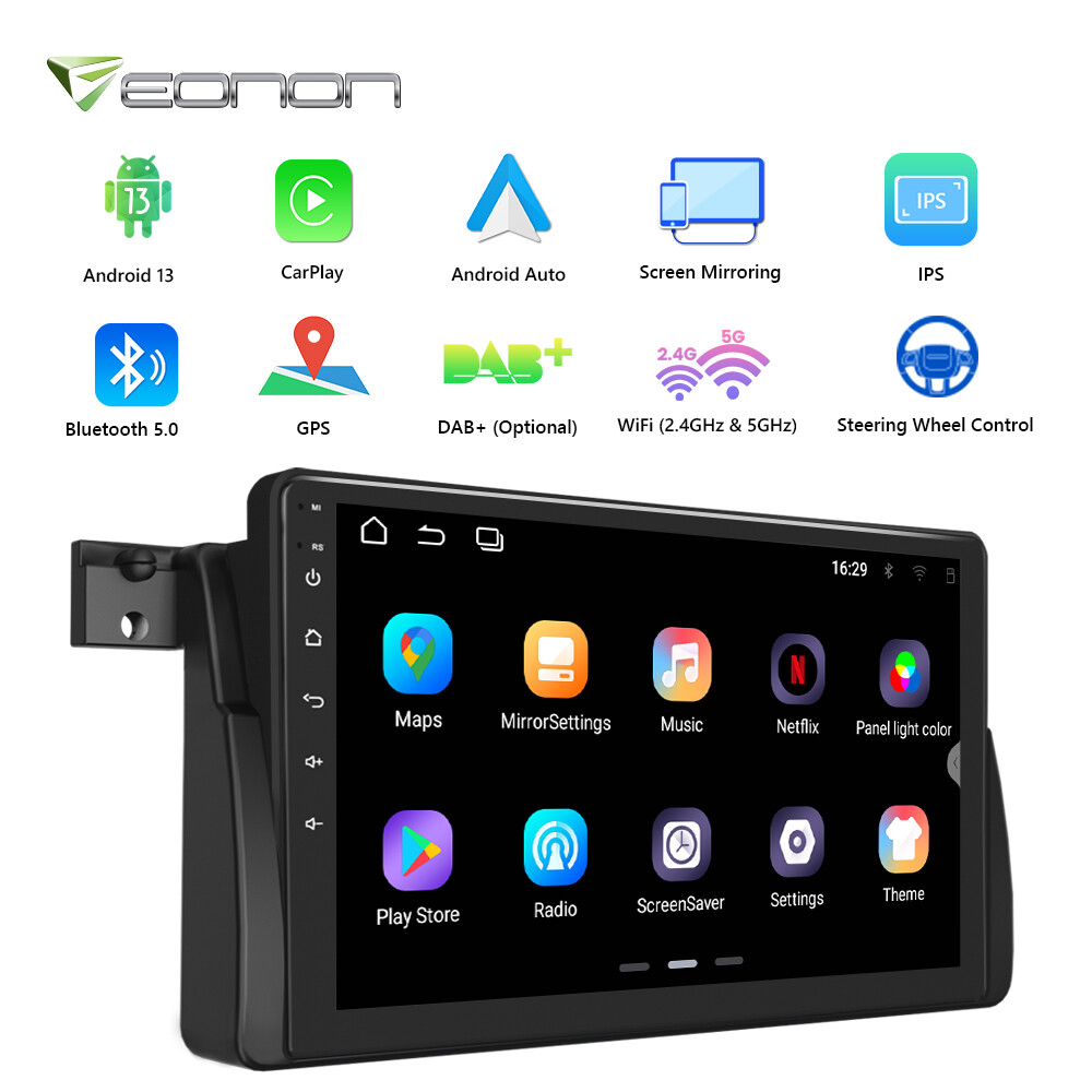 Eonon 9" Android 13 Car GPS Radio Stereo CANBus for BMW 3 Series E46 325 330 323