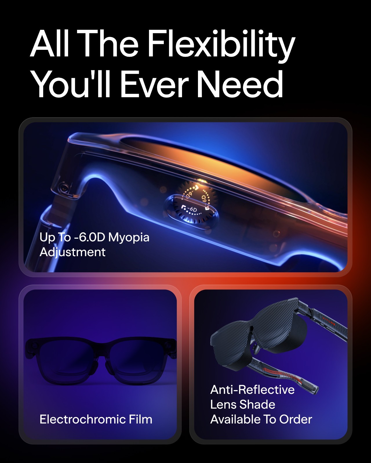 VITURE Luma XR AR Glasses — 146” 1200p Ultra Sharp Display 1000 Nits 50° FOV