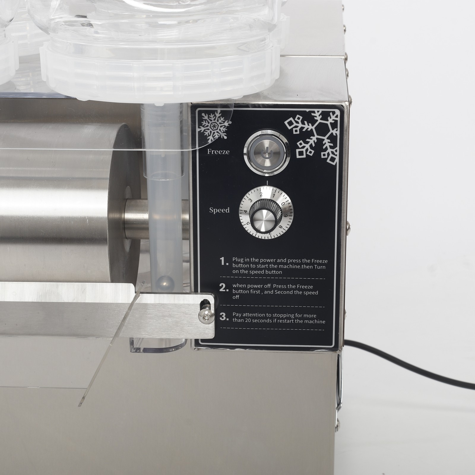 4Barrels Snowflake Ice Machine SnowCone Maker AirCooling System SmartTouchScreen