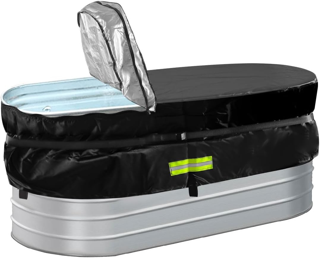 8Ft Stock Tank Horse Trough Cover Water Trough Cold Plunge Insulated Cover for