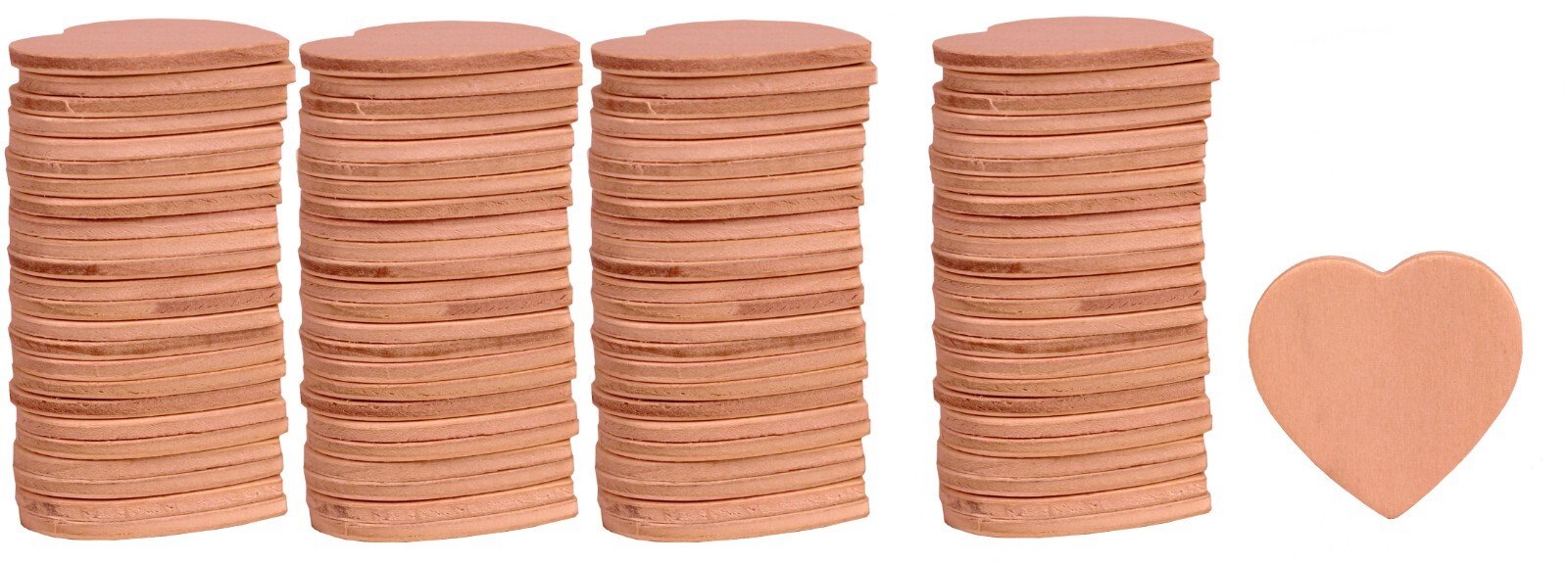 100 Pack of 1.5 Inch Unfinished Wooden Heart Shape Cutouts - Ready to Decorate