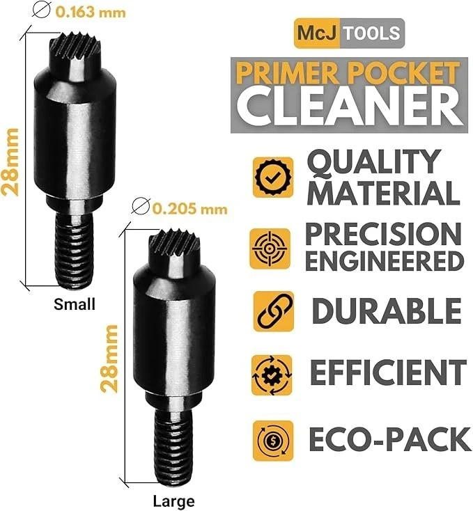 McJ Tools Reloading Primer Pocket Cleaners Large/Small