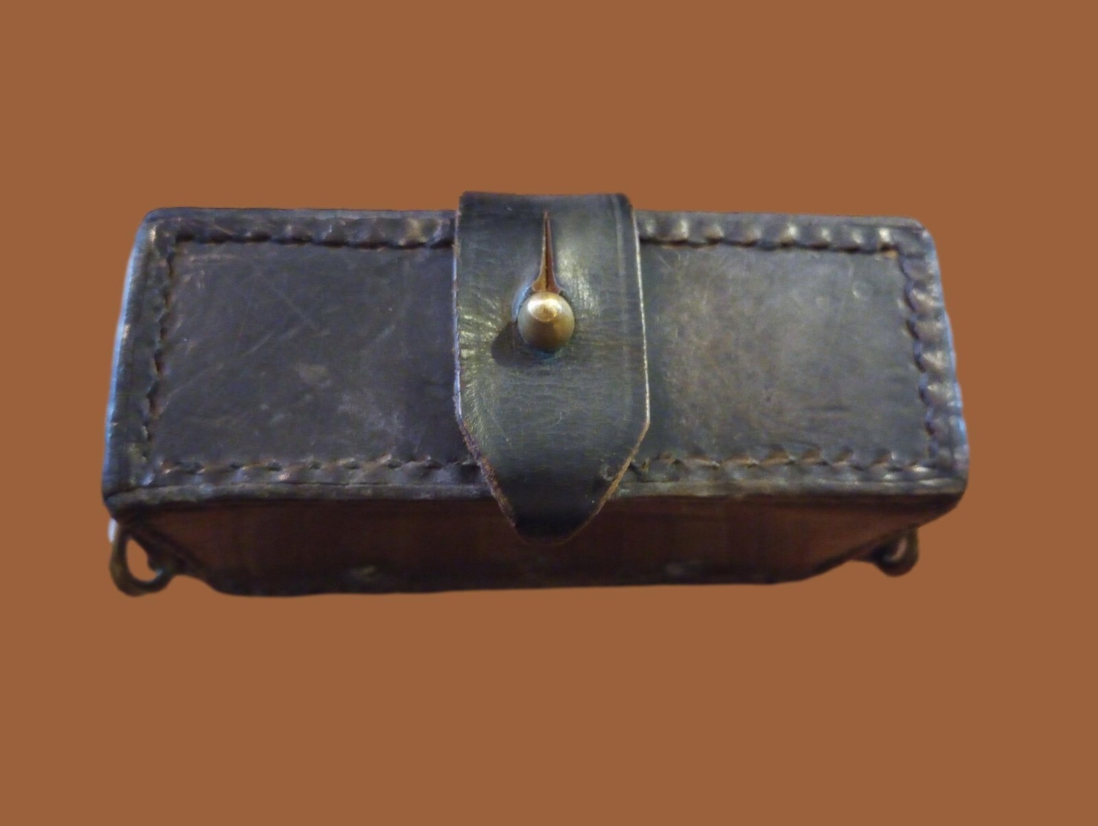 Italian Carabinieri Leather Carcano Cartridge Pouch with leather shoulder strap