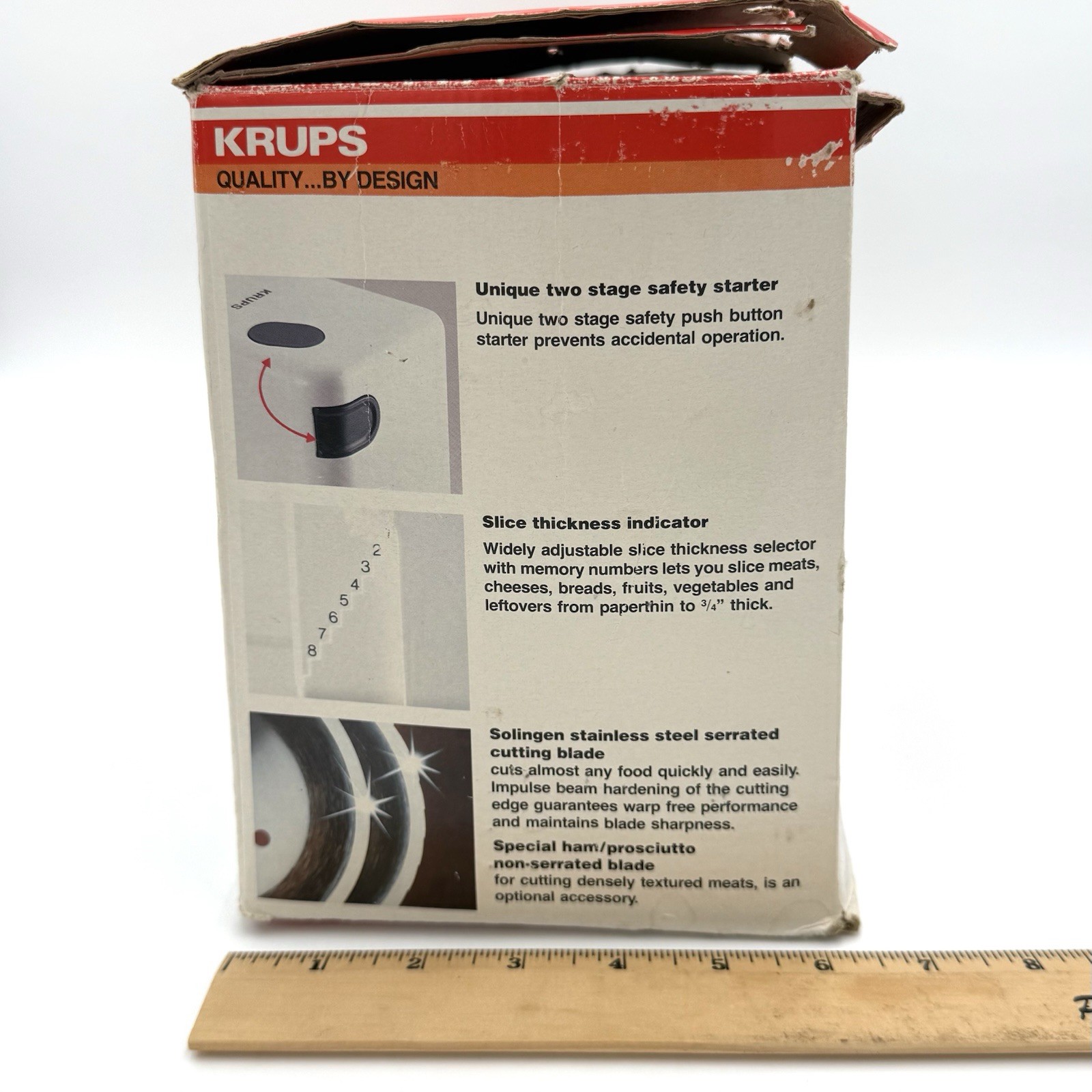 KRUPS Slice It Model 213 Electric Food Slicer Fold Up Tested w Box VTG