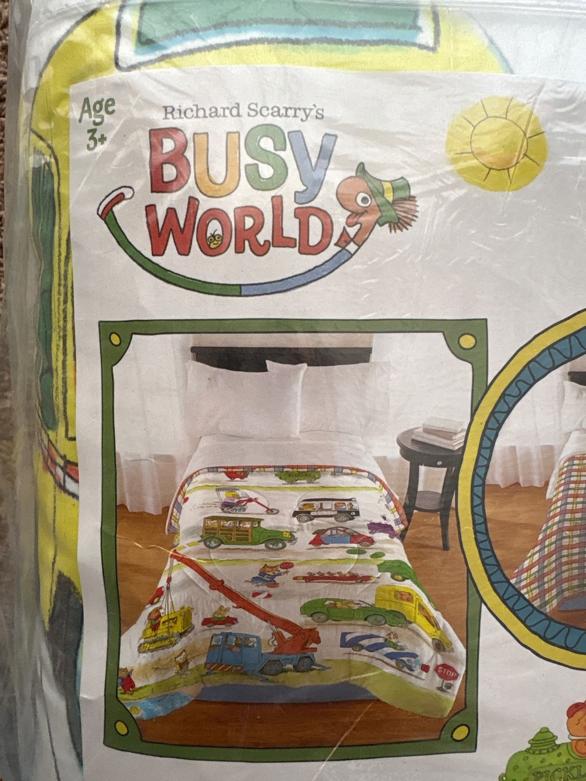 NEW NEVER OPENED Richard Scarry Busy World Kids’ Reversible Bedset: Twin/Full