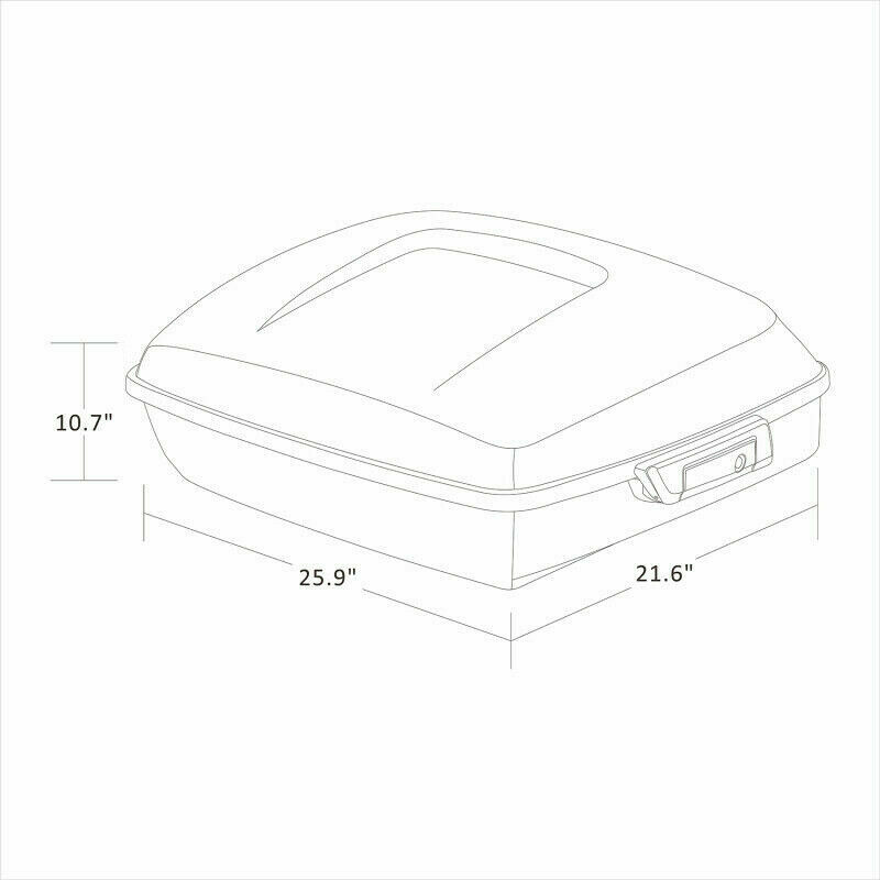 Chopped Pack Trunk Backrest Rack Fit For Harley Tour Pak Touring Glide 2014-2023