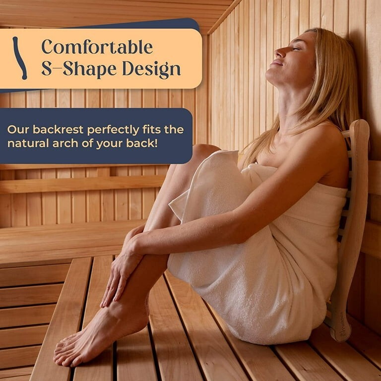 Sauna Backrest Cedar,Sauna Accessories for Slip-Resistant Sauna Backrest