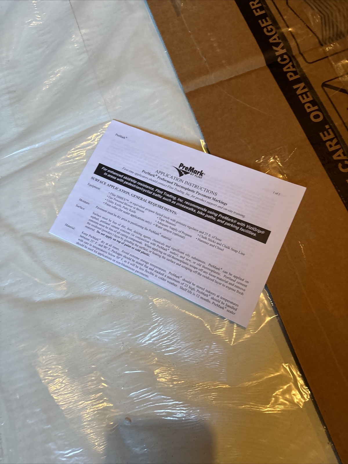 PREMARK PREFORMED THERMOPLASTIC PAVEMENT MARKINGS PM600100 90’ Per Box