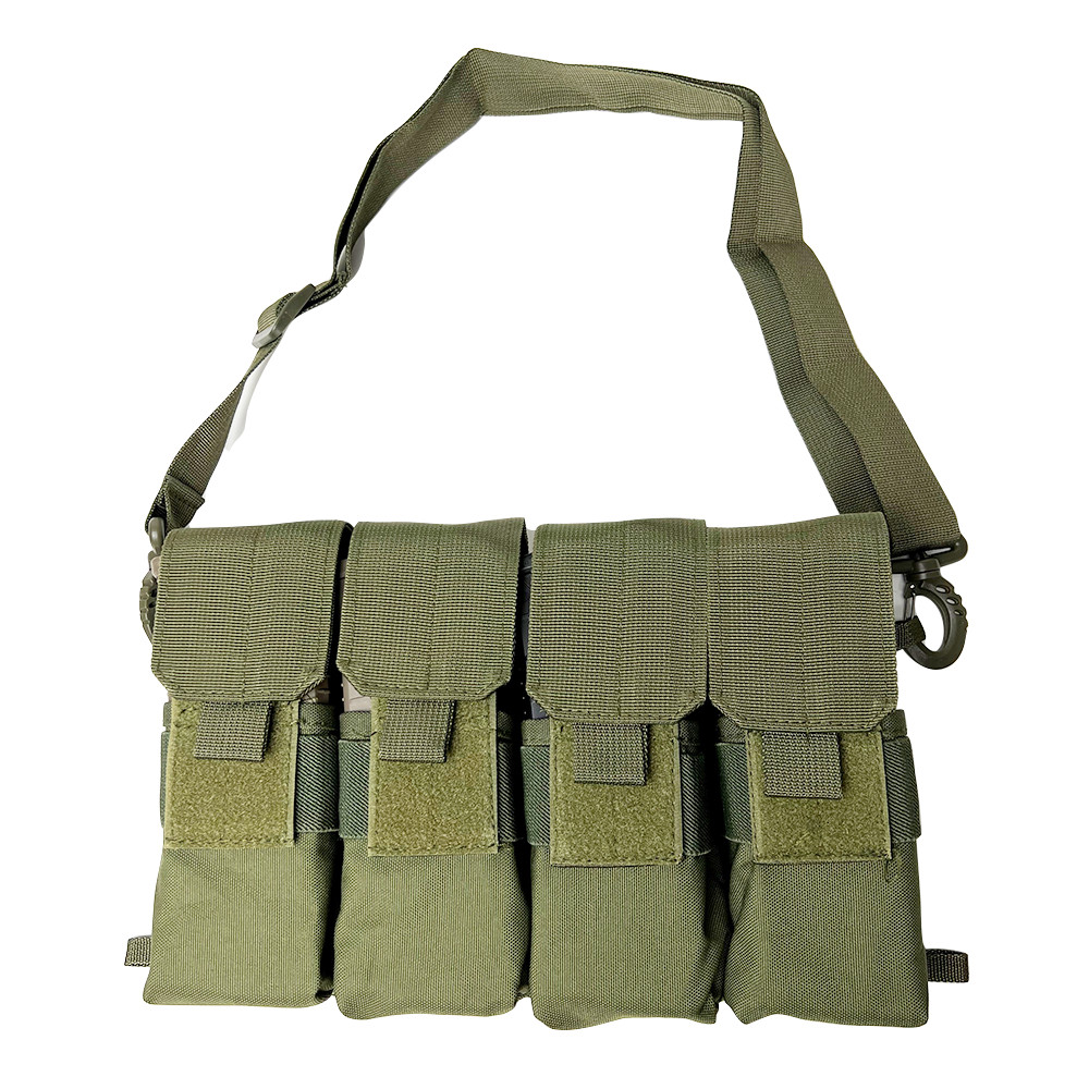 VISM Magazine Carrier Tote MOLLE 8-Mag Pouch for Rifle Bandoleer Hunt Shoot GRN