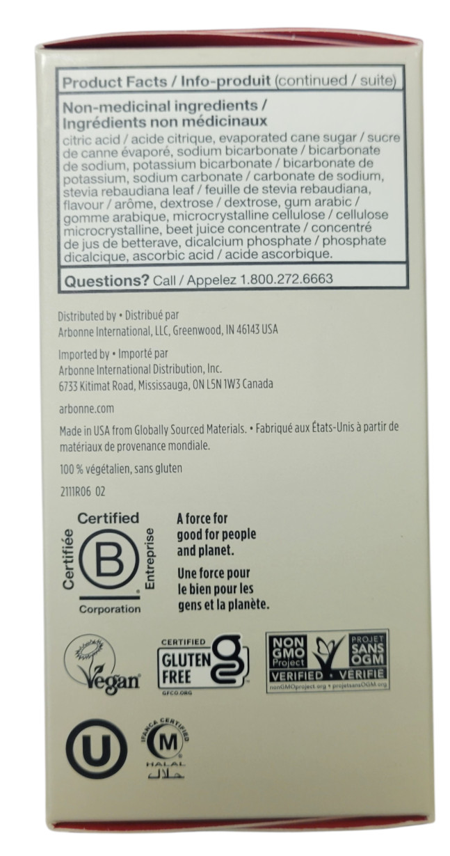 Arbonne Energy Fizz Sticks Strawberry (30 Sticks) - New - Exp. 12/2027