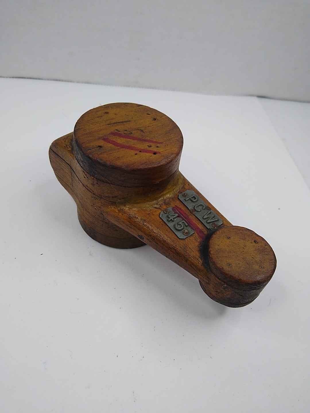 Vintage Wooden Wood Foundry Industrial Mold R.J. Reynolds Steampunk Art