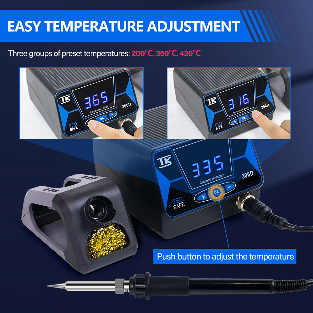 110V SMD Rework Soldering Station Iron Kit 60W Welding Tool Digital LED Display