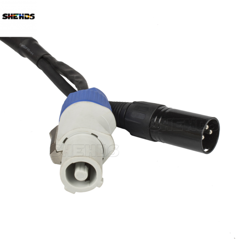 SHEHDS Powercon 3Meters 3pin DMX cable 3in1