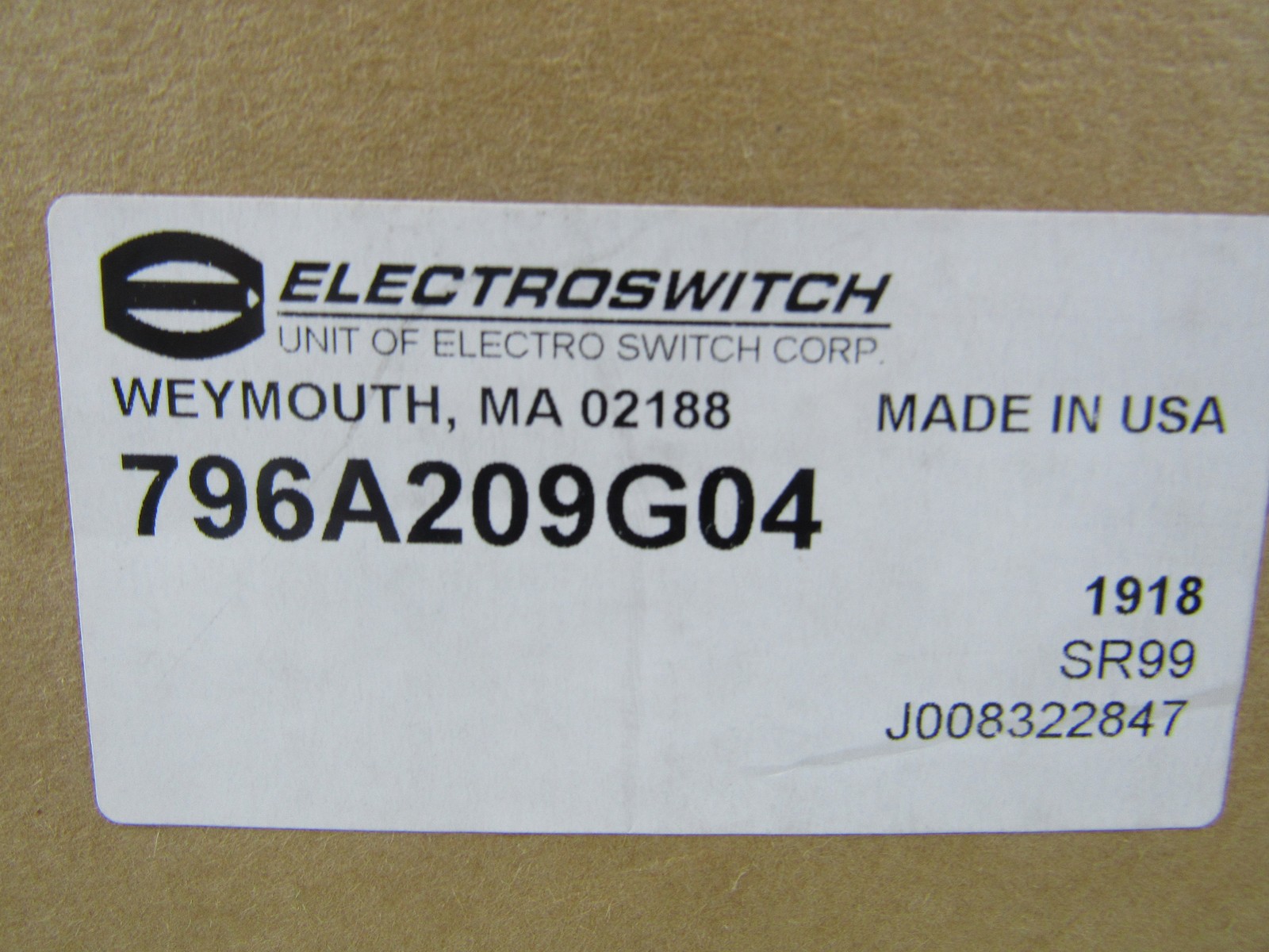 ElectroSwitch NSB 796A209G04 Rotary Switches WL-2 240V