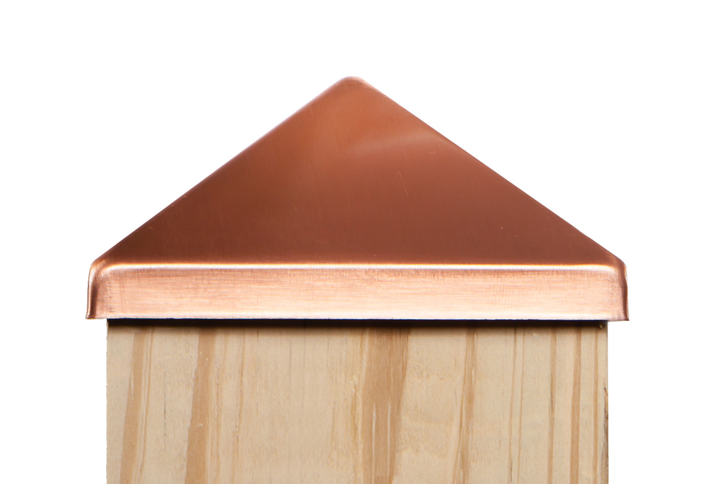4x4 Solid Copper Deck and Fence Post Cap (3 1/2" x 3 1/2")