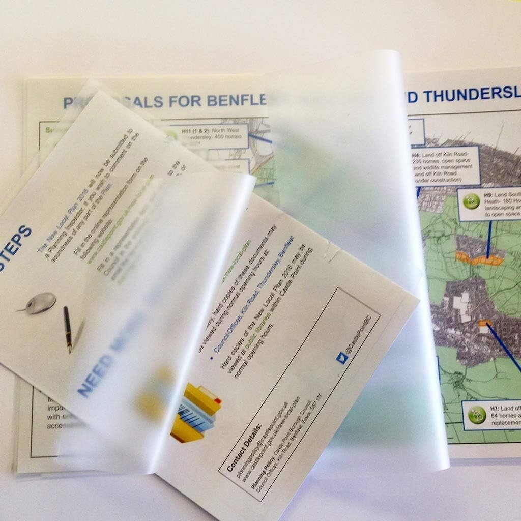 100 Laminating Sheets 9" x 11.5" Letter Size 5Mil Clear Plastic Paper Laminator