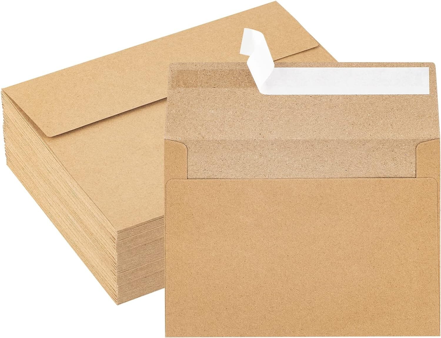 Brown Kraft Envelopes 5x7 A7 5.25x7.25 Self Seal Invitation Envelope 50PK 115g