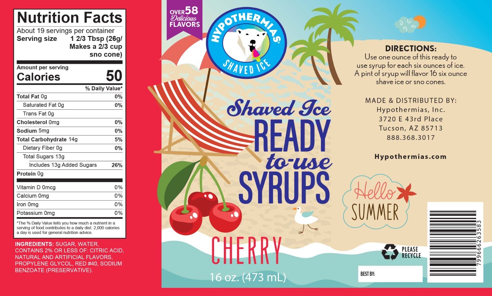 Hawaiian Shaved Ice or Snow Syrup Flavor Pack (6 Pints) Various Flavors Included