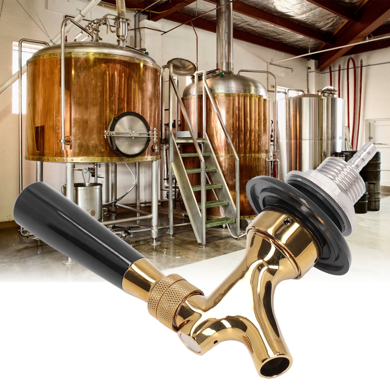 Commercial Kegerator Draft Beer Faucet for Keg with Beer Tap Plug & Tap Handle