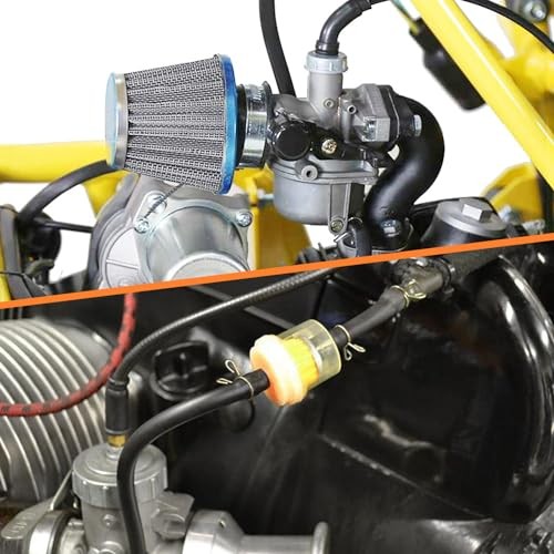 PZ19 Carburetor Carb Air Filter Throttle Handle Grips Cable for 50cc 70cc Black