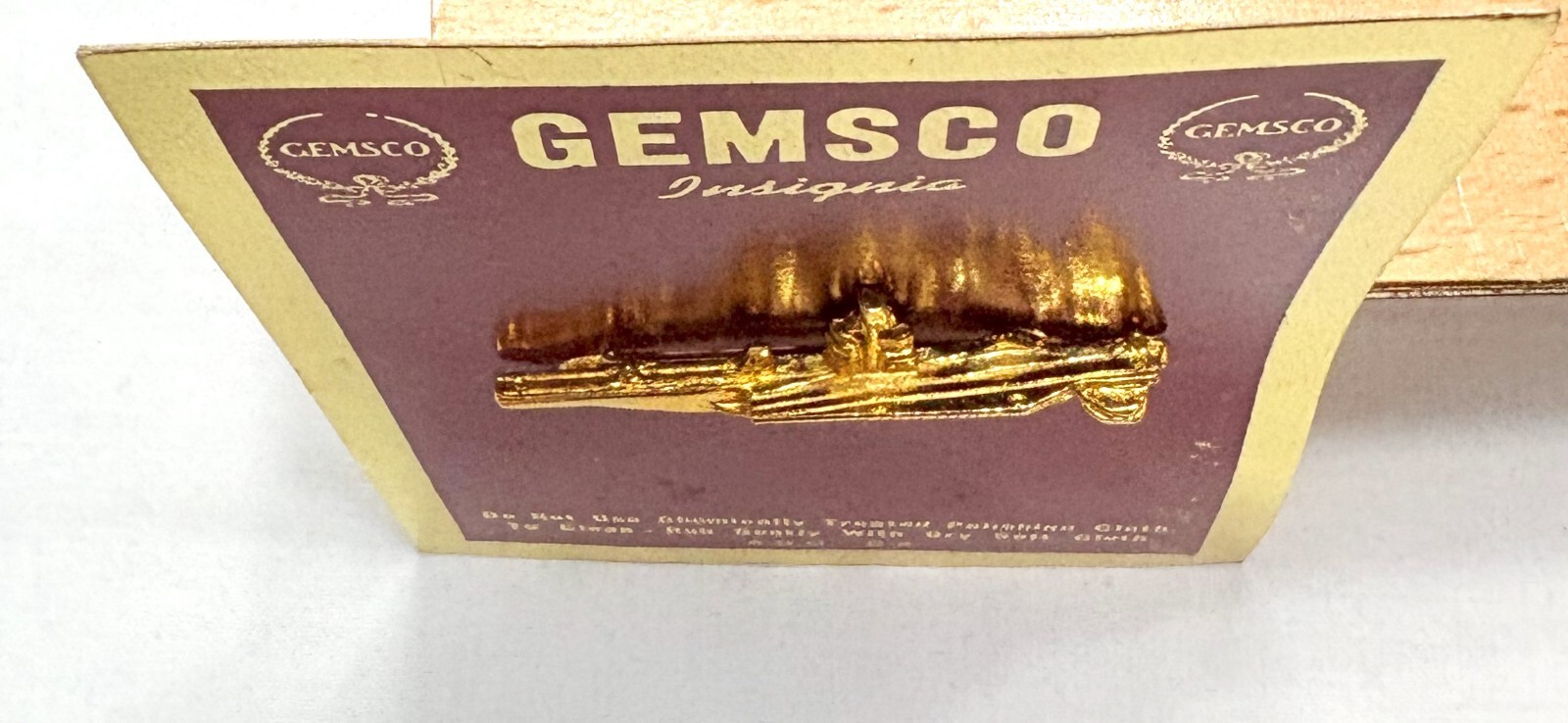 Five Aircraft Carrier Lapel Pins on Original GEMSCO Cards