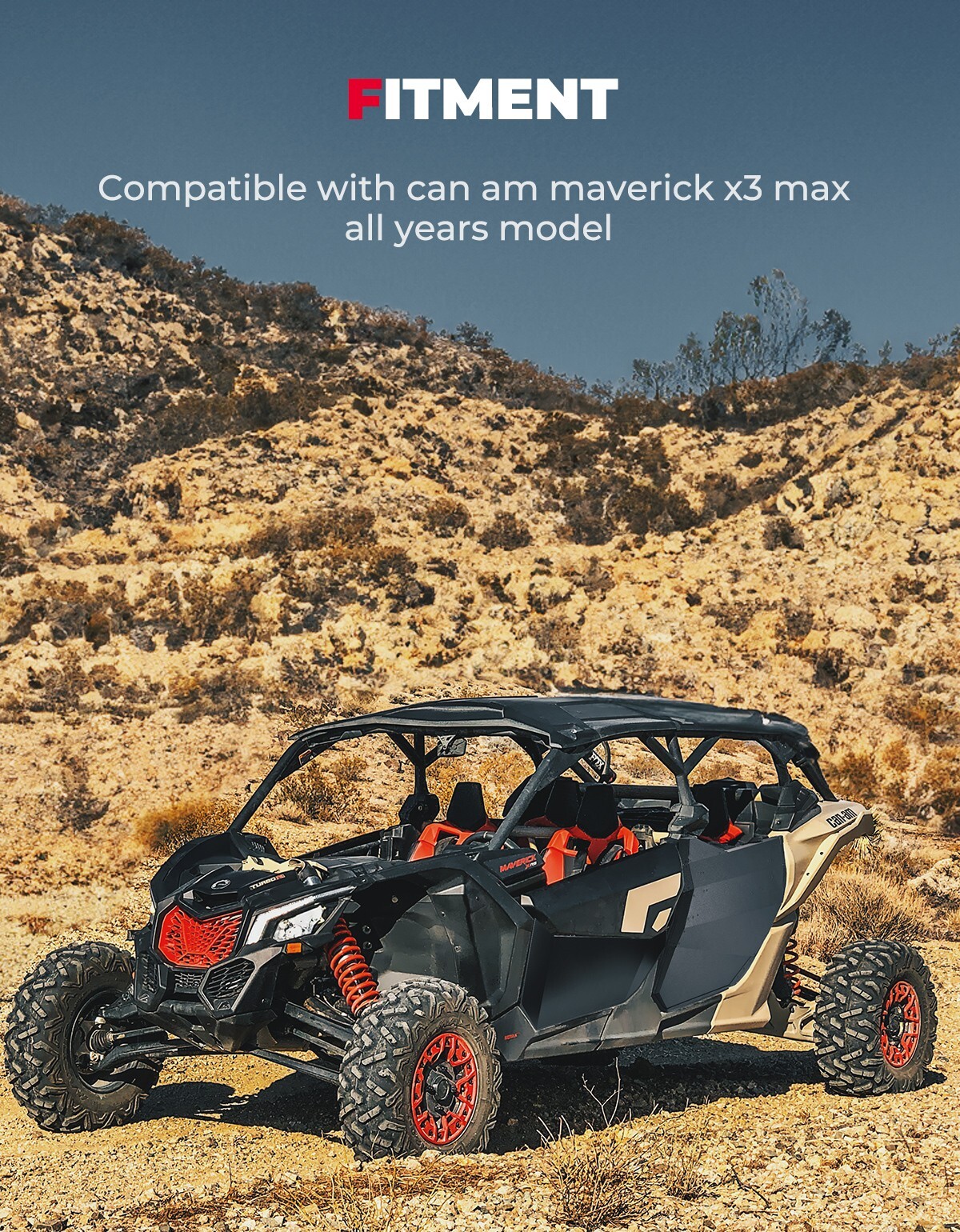 Front & Rear Aluminum Full Doors For Can-Am X3 MAX 2017-2024 4 Seat #715004753