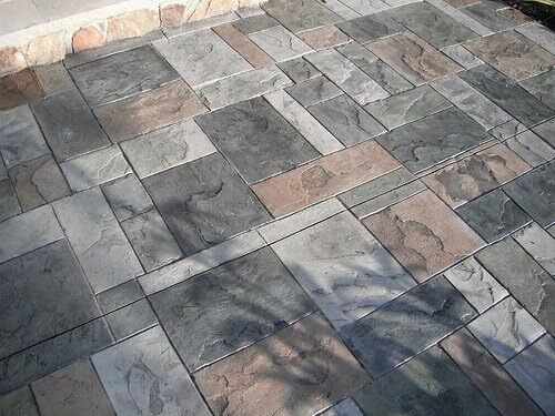 Ashler Notched Slate | Single Concrete Stamp by Walttools (Rigid/Blue)