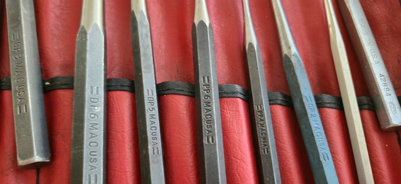 MAC TOOLS 9 PIECE CHISEL & PUNCH SET + 3 OTHERS