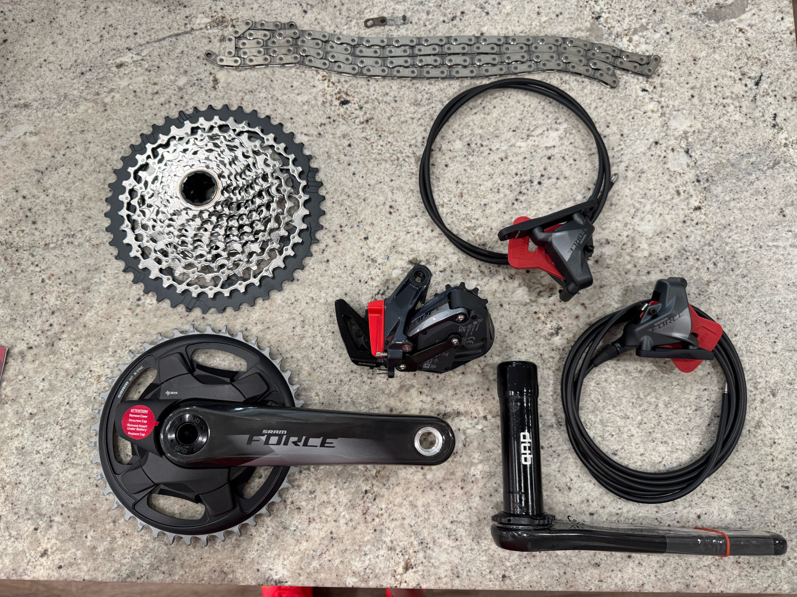 SRAM Force D1 Power Meter PM-AXS-SPDR-D1 175mm Groupset XPLR (no shifters)