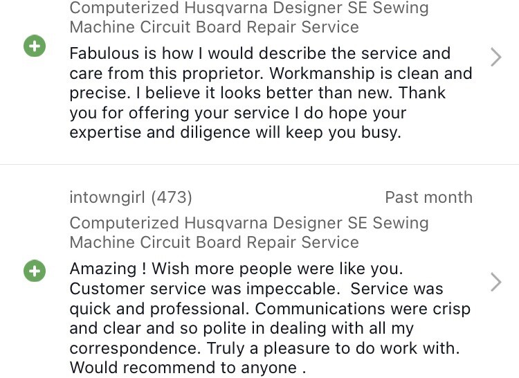 Husqvarna Viking Designer SE Sewing Machine Flashing Light Board -REPAIR SERVICE