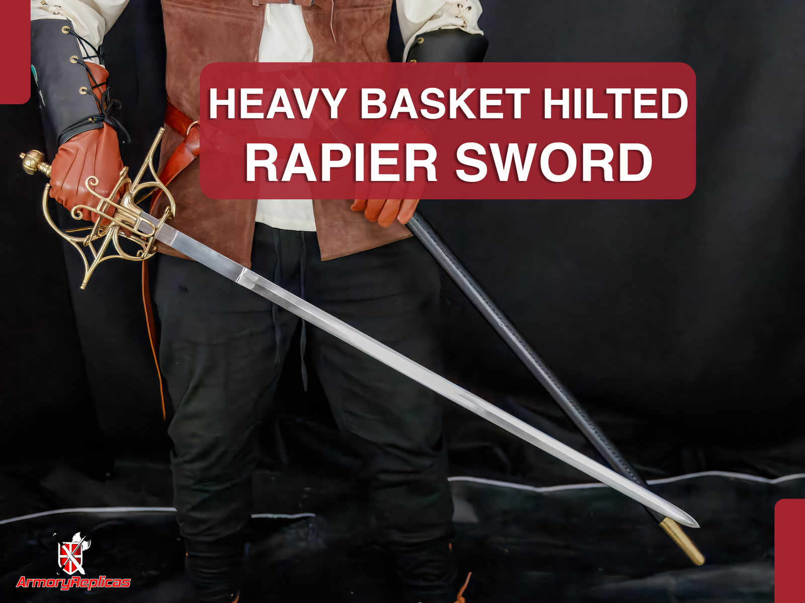 Marvelous Rapier Medieval Viking Battle Ready Sword EN45 Steel Blade, Brass Hilt