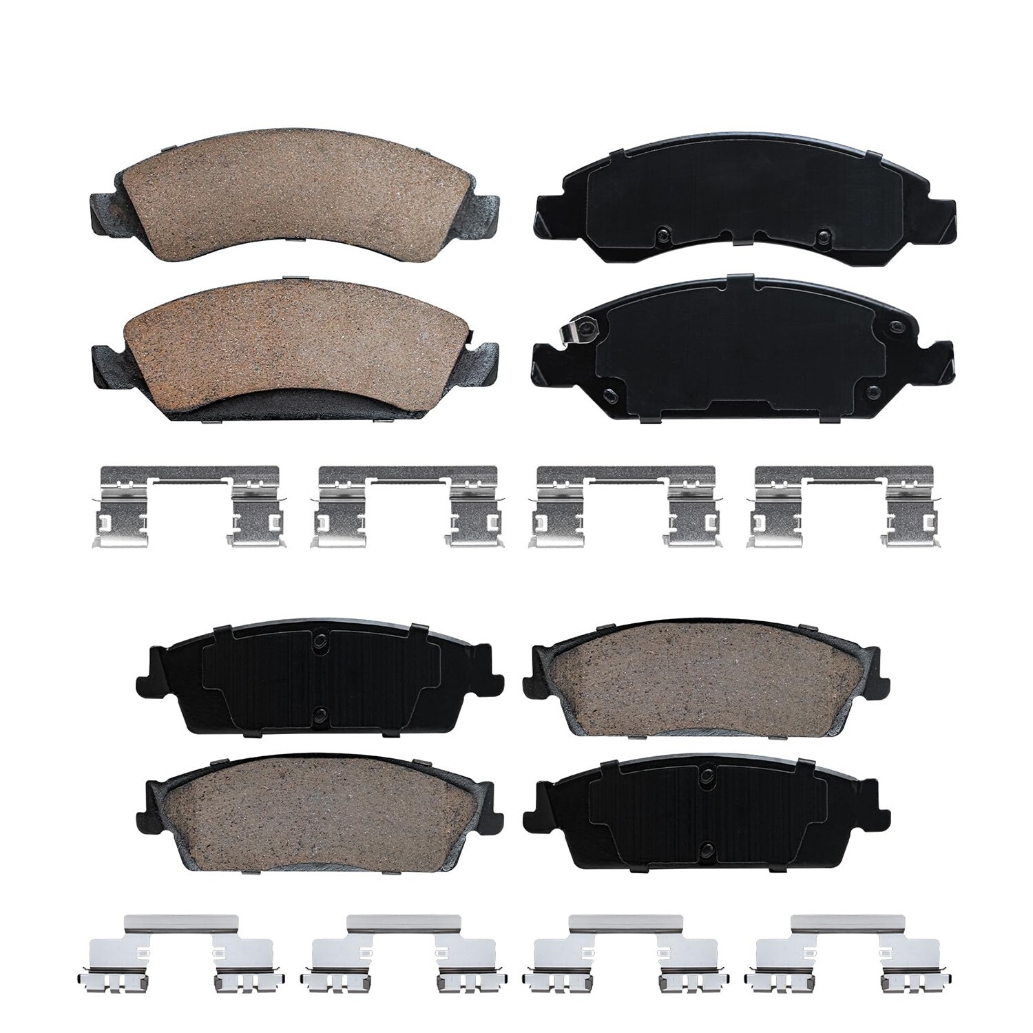 Front & Rear Ceramic Brake Pads for Avalanche Silverado Suburban GMC Sierra 1500